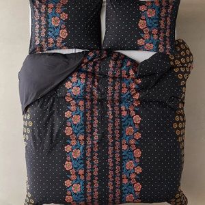 Duvet Cover And Sham Set Navy Blue Floral
